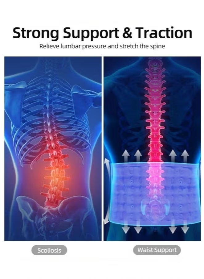 XUN Inflatable Waistband Decompression Back Belt Back Support Belt Back Brace Lumbar Decompression Belt for Lower Lumbar Pain Relief for Men and Women - Image 5