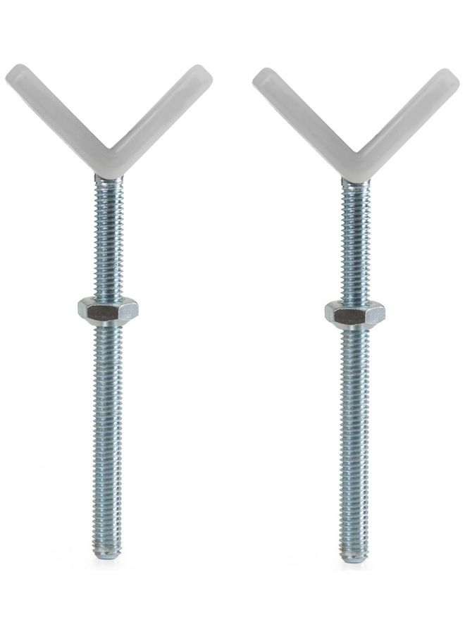 hauck 2 Pieces Y - Spindle For Hauck Safety Gates, Stair Gate Adaptor, Pressure Fit, Compatible With Autoclose N Stop, Open N Stop, Wood Lock, Close N Stop, Combinable With Extensions - White - Image 1