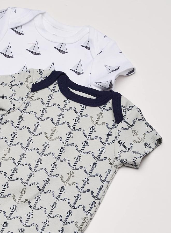 hudson baby Hudson Baby Unisex Baby Cotton Bodysuits Sailboat, 3-6 Months  - Image 4