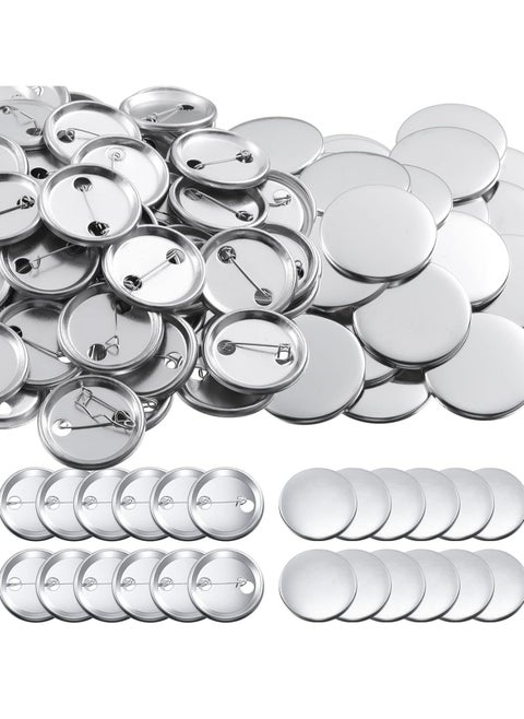 Button Badge, 300Pcs Blank Button Pin Badges Kit, Button Maker DIY Button Pins Button Pin Badge Clear Pin Back Buttons, for DIY Crafts and Children's Paper Craft Activities and More