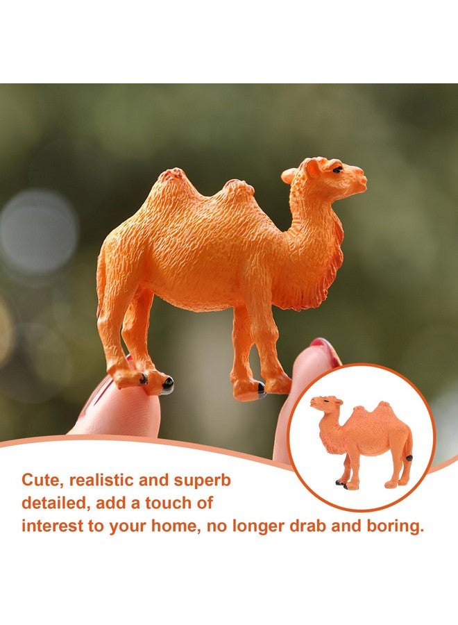 TOYANDONA 4PCS Miniature Camel Figurines Playset - Wildlife Bactrian Animal Model for Table Desktop - Animal Figurine - Image 5