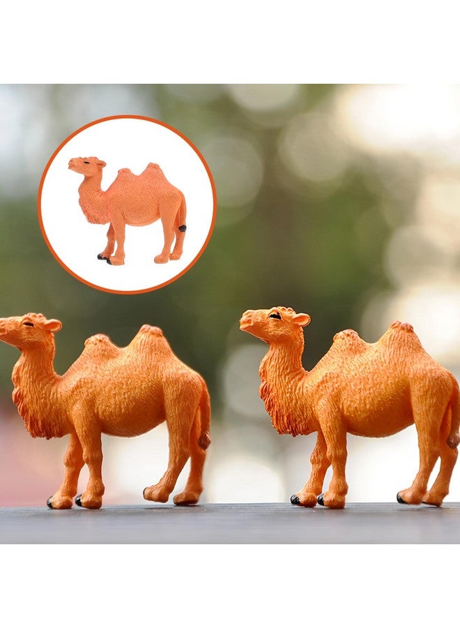 TOYANDONA 4PCS Miniature Camel Figurines Playset - Wildlife Bactrian Animal Model for Table Desktop - Animal Figurine - Image 4