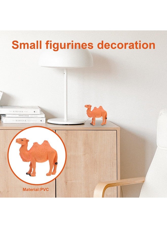 TOYANDONA 4PCS Miniature Camel Figurines Playset - Wildlife Bactrian Animal Model for Table Desktop - Animal Figurine - Image 3