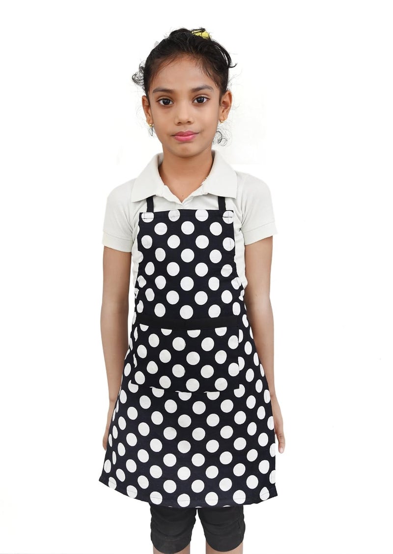 Switchon Waterproof cotton Multi Purpose Cooking Polka dots Apron for kids pack of 2 Ideal for kids of age 6 to 12 years - Image 5