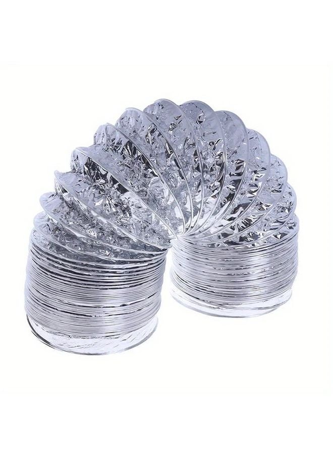 Flexible Aluminum Ventilation Duct 4 Inch 59 Inch Long High Temp Resistant Steel Wire - Image 2