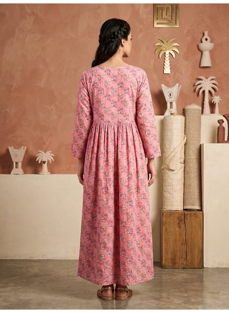 Alaya Stylish Printed Cotton Jalabiya -AL4046 - Image 2