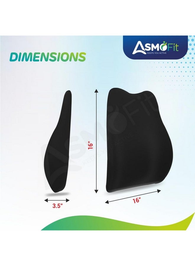 Asmofit Car Back Rest Support Orthopaedic Memory Foam Seat Cushion - Ideal for Spine Alignment, Back Pain Relief, Comfortable Long Drive Lumbar Support Pillow - Applicable for All Car Seats (Black) - Image 5