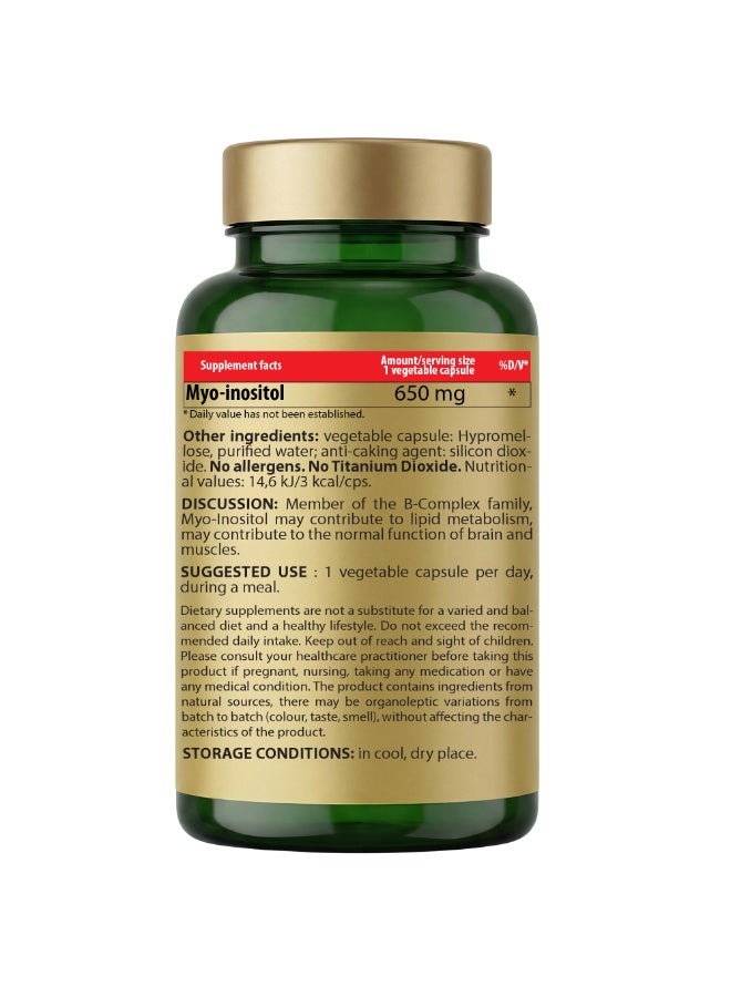 Cosmo Pharm Myo Inositol 750mg | Supports Hormonal Balance & a Healthy Cycle for Women | 90 Vegetable Capsules - Image 2