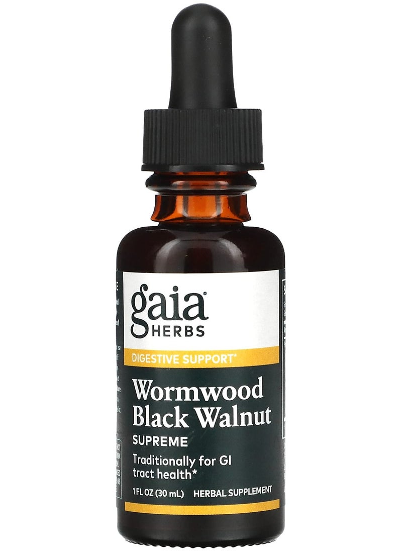 Gaia Herbs Wormwood Black Walnut Supreme, 1 fl oz (30 ml) 