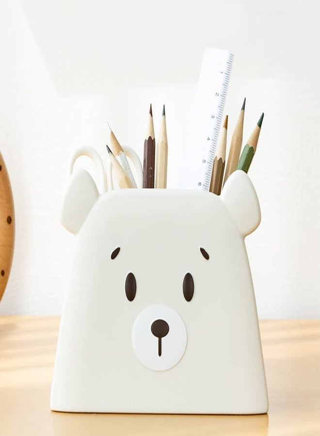123Arts Polar Bear Pen Holder Table Storage Box Stationery Storage - Image 3