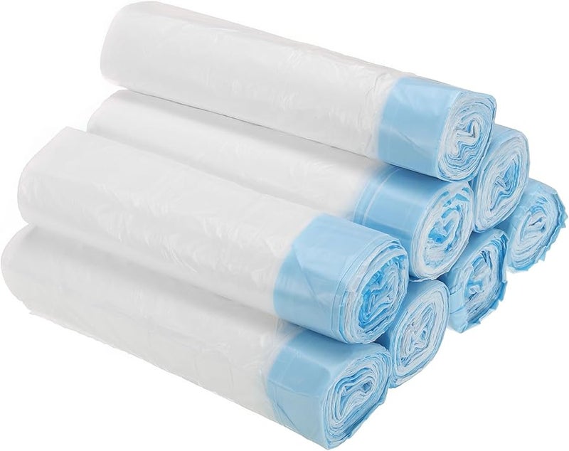 باتيكيل 2 4 جالون أكياس قمامة صغيرة 8 لفات 120 عد أكياس قمامة مطبخ سميكة بيضاء - Image 2