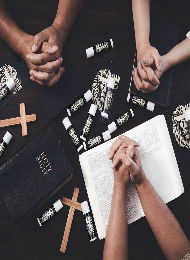 Leelosp 24 Set Church Gift Bulk Man of God Lip Balm Bulk Black Religious Bible Verse Gifts for Christian Appreciation Gift for Men Pastor Coworker Team Church Party Favors - Image 5