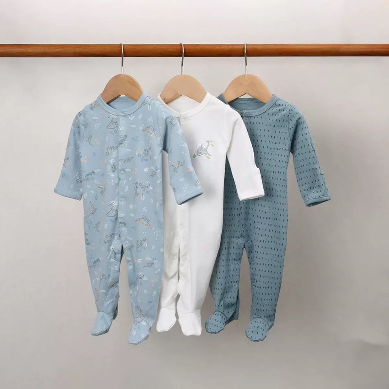 WOWTHIN Foreign Trade Children's Clothing, Spring and Autumn Style Baby Jumpsuit, Long-Sleeved Footed Romper, Pajamas, Newborn Baby Gift Box, Exclusively for Cross-Border Sales - Image 1