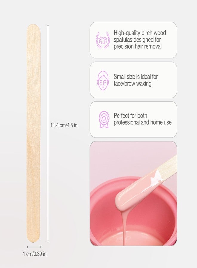 Curacoro Waxing Spatula Sticks 50 Pcs – Natural Birch Wood for Eyebrow, Lip, Nose & Body Hair Removal – Esthetician Supplies for Spa & Home Use (Small Size) - Image 2