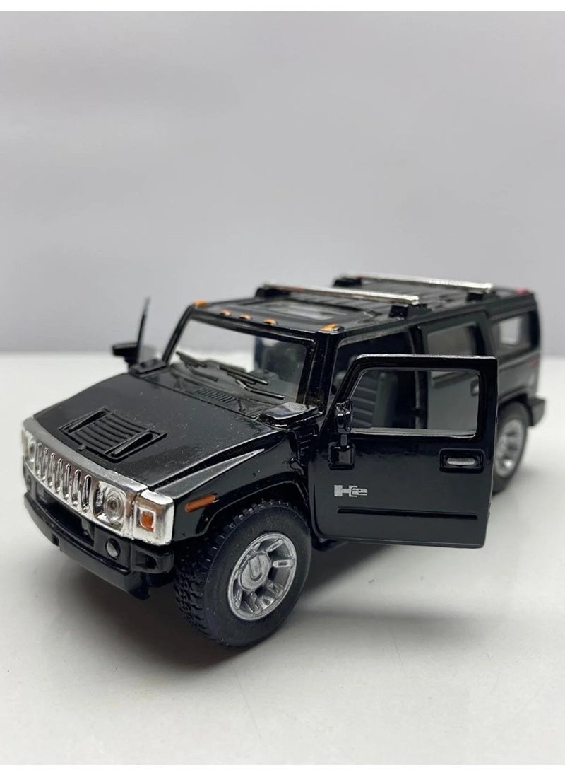 Hepsilazım - All-in-one Hummer H2 Suv Diecast,licensed Metal Pull and Drop Model Car - Image 1