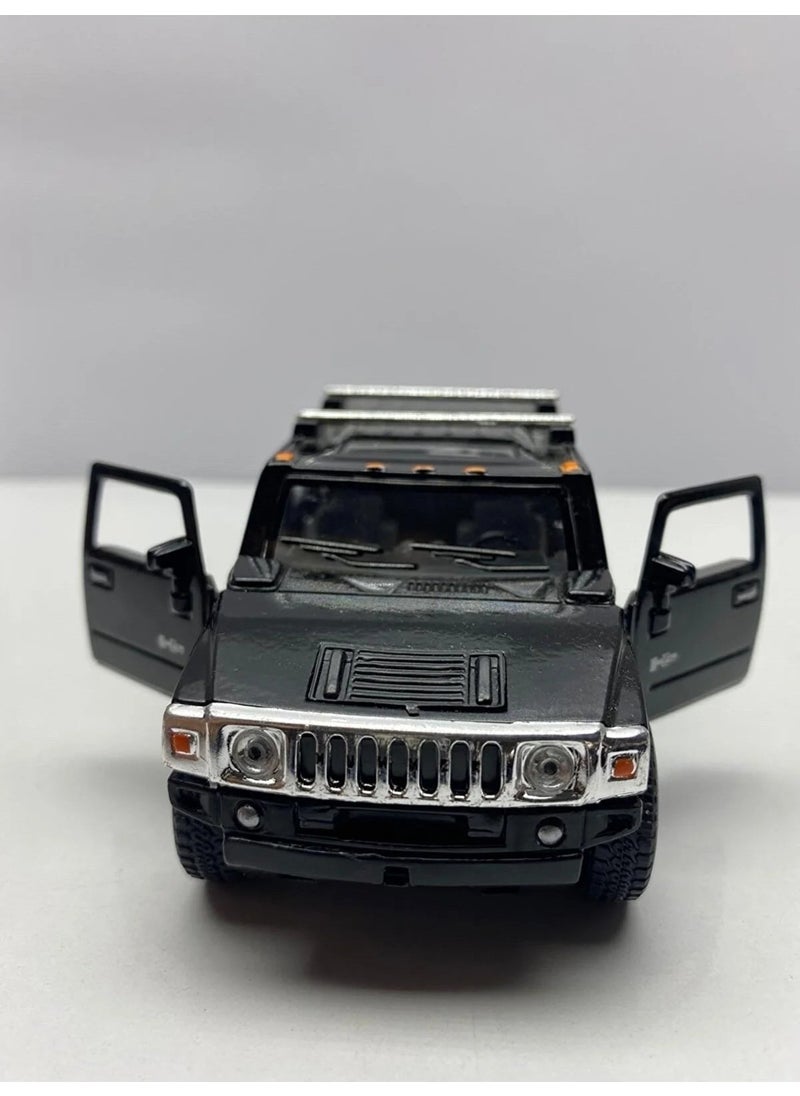 Hepsilazım - All-in-one Hummer H2 Suv Diecast,licensed Metal Pull and Drop Model Car - Image 1