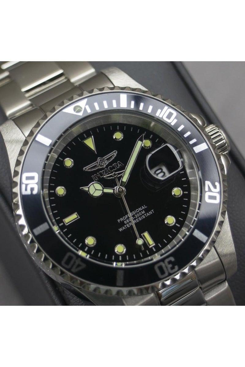Invicta ساعة كواتز للغوص للرجال من إنفيكتا مع حزام من الفولاذ المقاوم للصدأ، فضي، 20 (الموديل: 26970) - Image 4