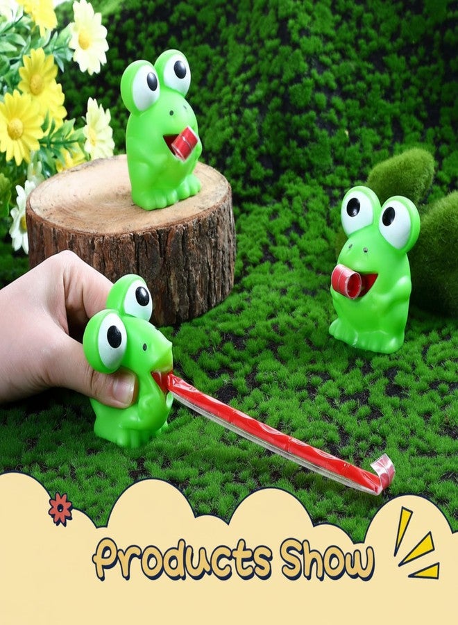 RoundFunny 12 Pcs Stress Frog Toys Tongue Sticking Out Novelty Relief Squeeze Toys Stress Screaming Party Decor Passover Frog Stress Ball for Adults Passover Gifts Stress Decompression Relief - Image 4