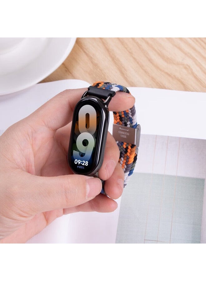 Watchbond Nylon Woven Strap Compatible With Xiaomi Band 10, Band 9/8 Nfc Version, Smart Sports Band 8 Replacement Buckle Elastic Watch Band, Fashionable Bracelet Accessory - Image 4