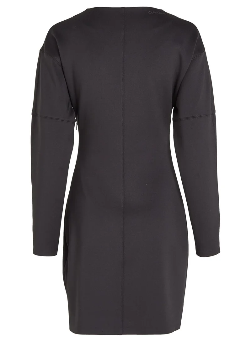 CALVIN KLEIN Round Neck Knitted Bodycon Dress