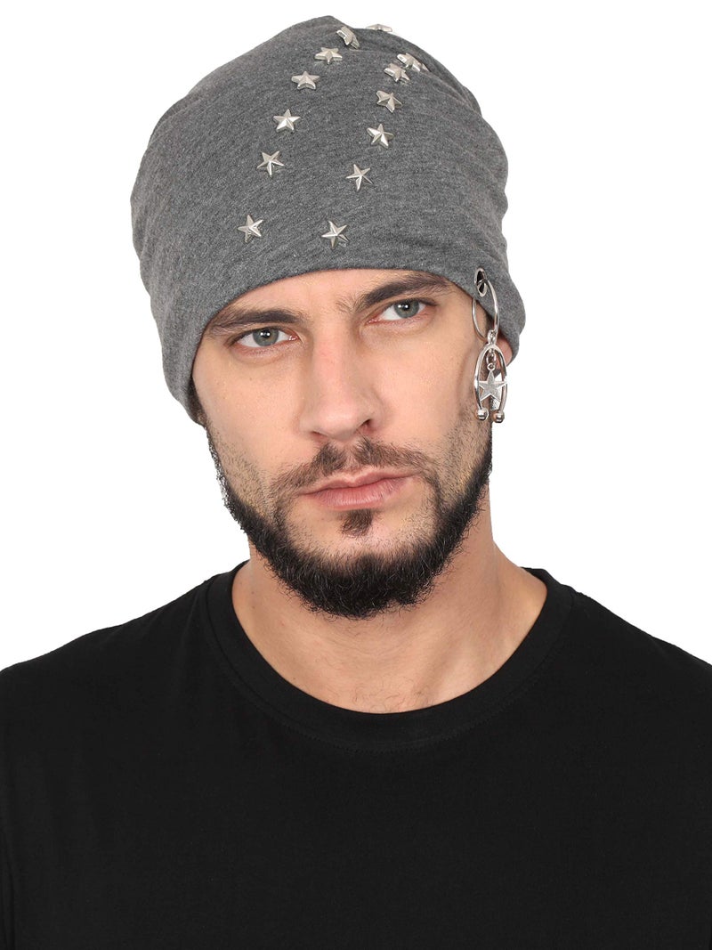 FabSeasons Cotton Beanie with Stud Accessories and Faux Fur Lining on The Inner for Winters - Image 5