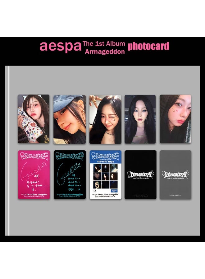 NIBEMINENT 5 Pcs Kpop Aespa - Giselle Armageddon Lomo Cards Card For Fans Collection Gifts - Image 1
