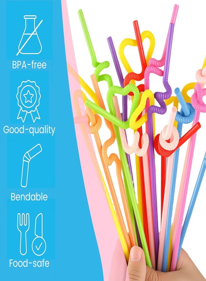 HANSGO Disposable Colorful Drinking Straws, 13inch Extra Long Flexible Straws for Party Decorations, 7 Colors, 100PCS - Image 3