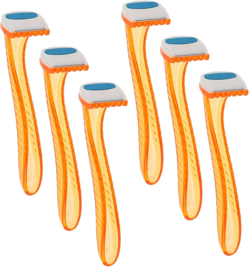 6pcs Women Hair Razor for Underarm and Bikini Area Intimate Hair Trimmer and Shaver Travel-Friendly Design for Easy Use - Image 1