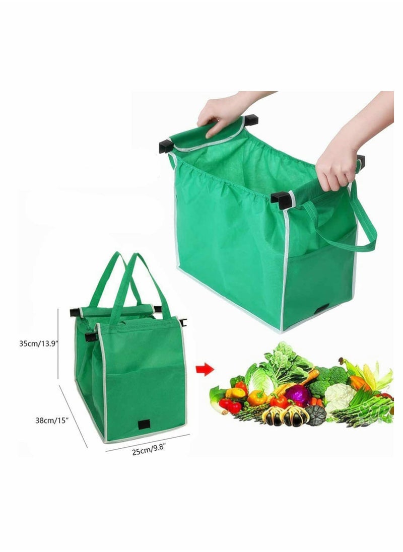 Generic - Reusable Shopping Bag, 2 Pcs Foldable Grocery Shopping Tote Bags with Handles - Image 1