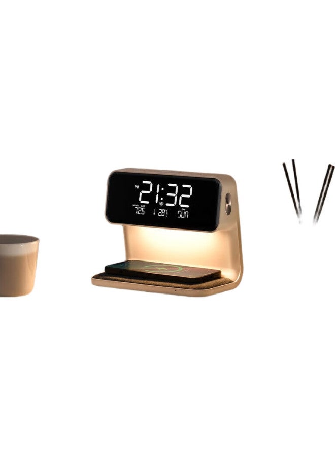 MOMEN Smart Student Alarm Clock Phone Wireless Charging Electronic Clock Desktop Ornament Table Lamp Multi-Function Bedside Lamp - Image 1