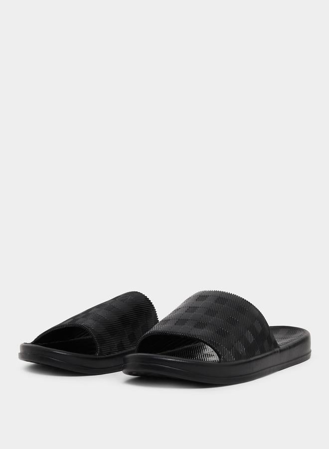 Styli Checked Slip-On Slides - Image 2