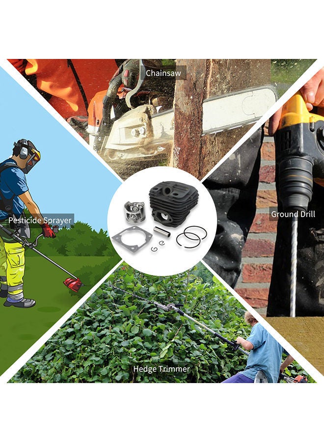 نيبمينينت طقم مكبس أسطواني للمنشار الكهربائي أسود/فضي - Image 2