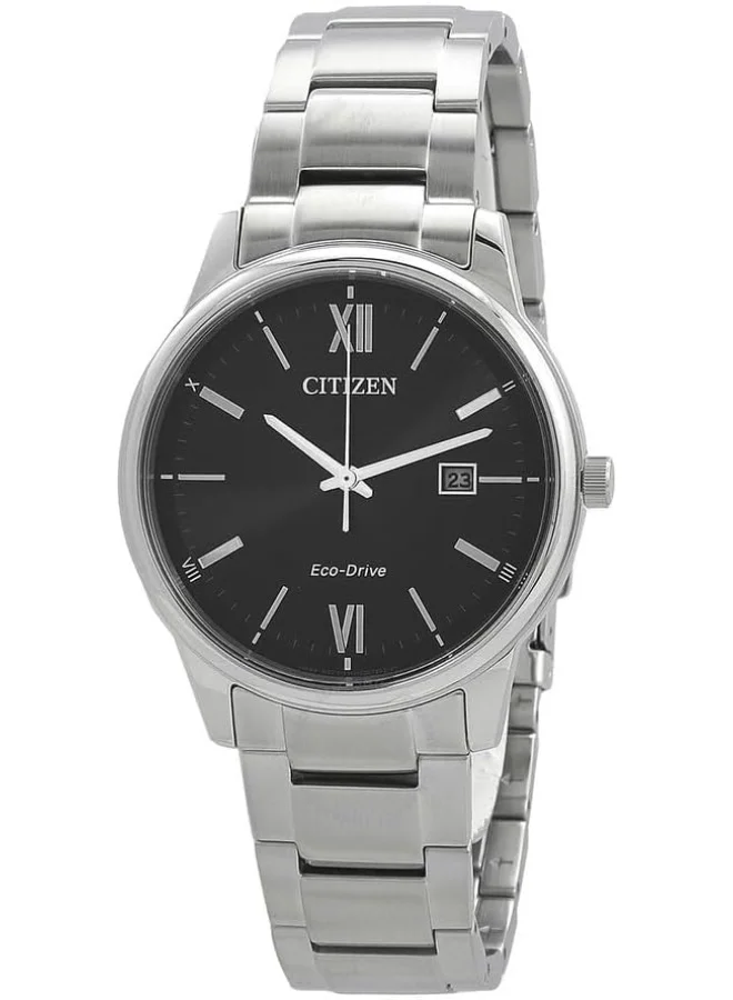 سيتيزن Citizen BM6978-77E Eco-Drive Stainless Steel Analog Wrist Watch for Men, 40 mm Size, Black/Silver