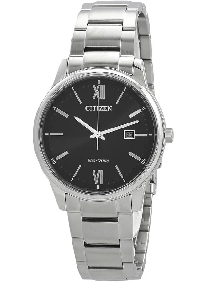 سيتيزن Citizen BM6978-77E Eco-Drive Stainless Steel Analog Wrist Watch for Men, 40 mm Size, Black/Silver