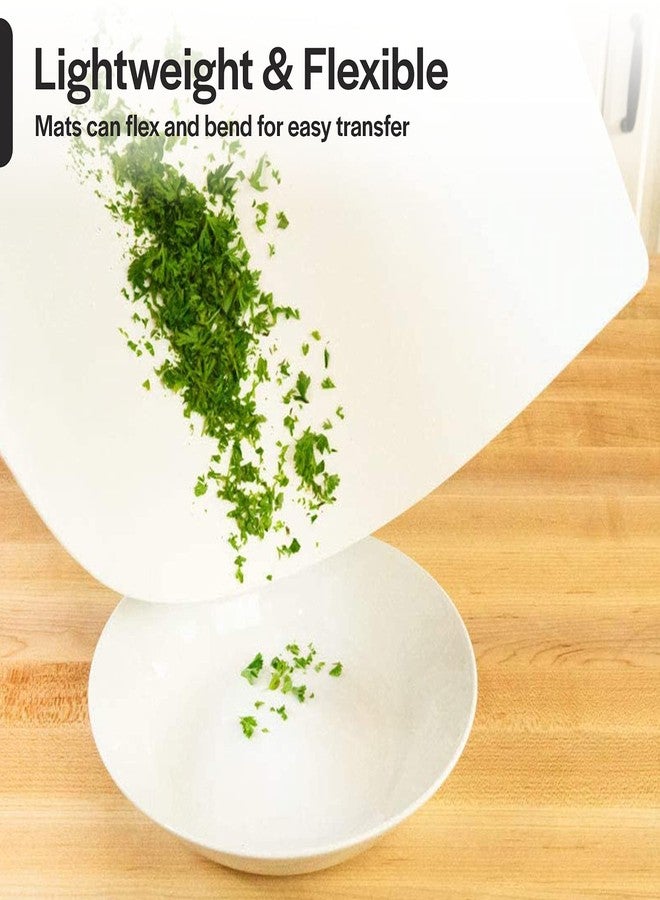Thirteen Chefs Professional Cutting Board Mats 24 x 18 Inch - 4 Pack, Extra Large White Color, Flexible Plastic made from Heavy Duty HDPE (1/16" Thick) - Image 4