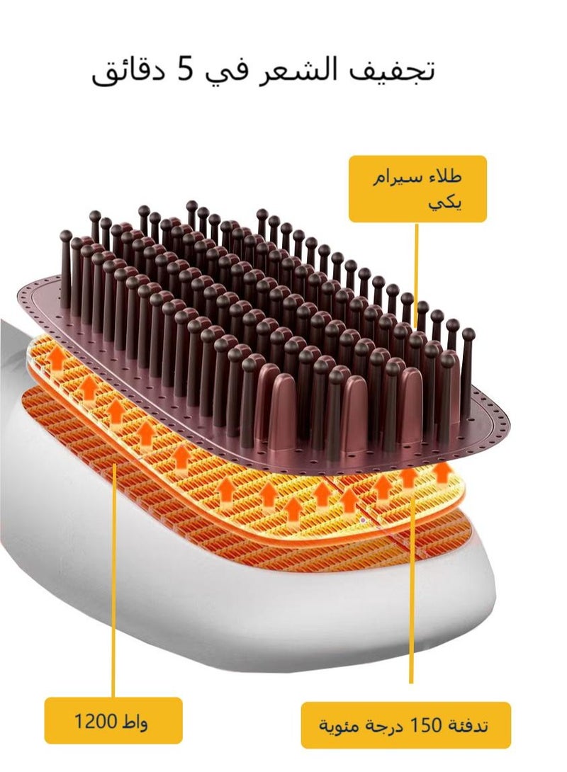 hairstar 1200 Watt Hair Dryer Brush And Styler Professional Hair Tool Black/Beige - Image 3