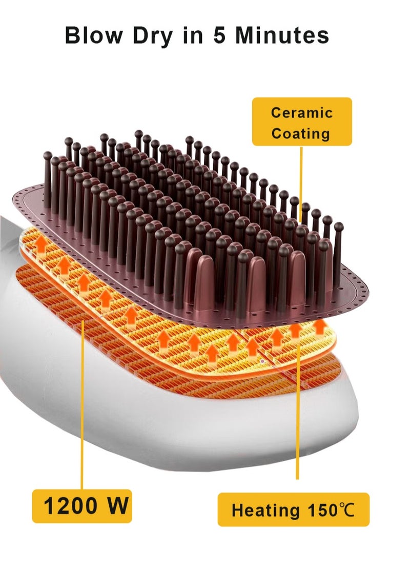 hairstar 1200 Watt Hair Dryer Brush And Styler Professional Hair Tool Black/Beige - Image 3