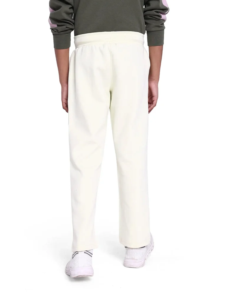 Rare Ones Rare Ones Kids Tami Light Yellow Cotton Poly Regular Fit Multipocket Solid Trackpant
