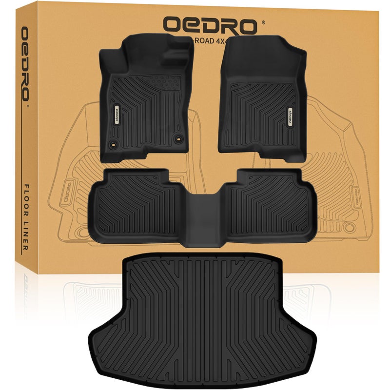 OEDRO Floor Mats Fit for Honda Civic Sedan 20222026 Acura Integra 20232025 Custom Fit Black All Weather Front Rear Row Trunk Liners Car Floor Mats Set