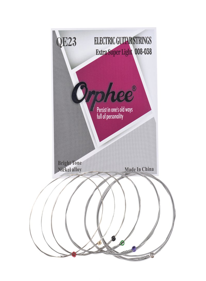 Orphee QE23 Electric Guitar String 6pcs/Set(.008-.038) Hexagonal Steel Core Nickel Alloy Extra Super Light Tension - Image 3