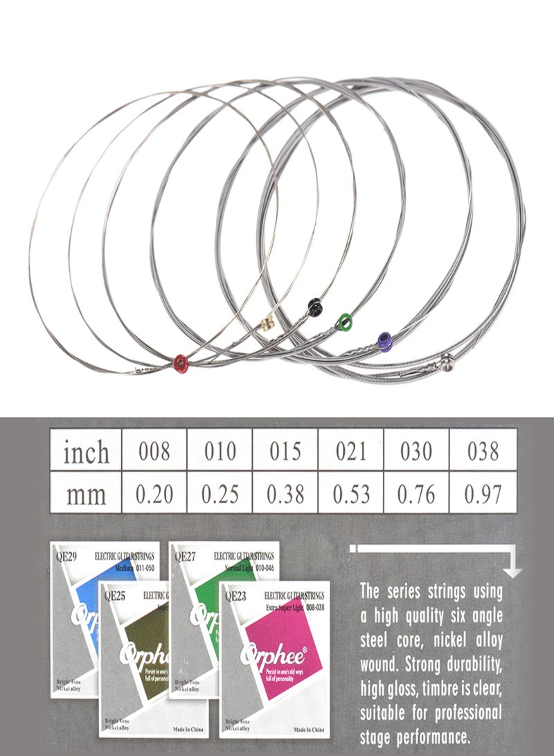 Orphee QE23 Electric Guitar String 6pcs/Set(.008-.038) Hexagonal Steel Core Nickel Alloy Extra Super Light Tension - Image 5