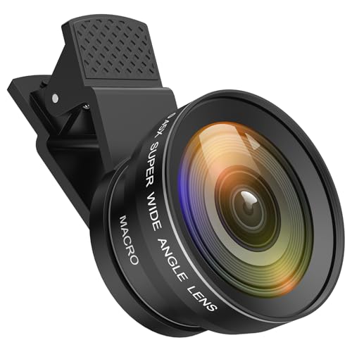 AMIR Phone Camera Lens Kit, 2026 New 0.45X Super Wide Angle Lens (140°) with 12.5X Macro Lens, 2-in-1 Clip-On Universal Lens Compatible with iPhone 15/14/13/12, Samsung Galaxy S and Most Smart Phones - Image 1