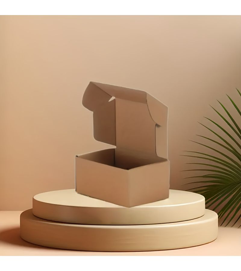 15 Pcs 4x4x2 Inch Shipping Boxes with Lids Brown Cardboard Gift Containers - Image 4