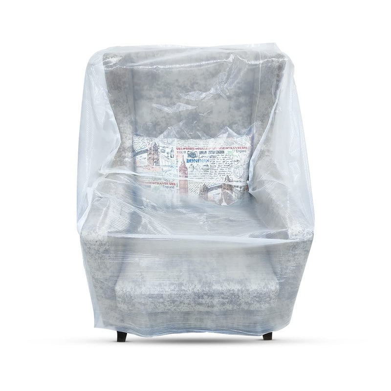 TUFFPAULIN Transparent Couch Cover DustProof Plastic Sofa Cover Waterproof H37in x L34in x W41in 1 No