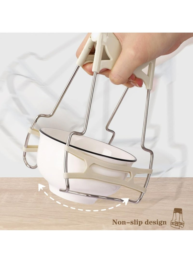 CMGTYYD Hot Plate Gripper, Air Fryer Pans Gripper, Kitchen Scald Proof Hand Clamps Tray Clamps, Holder Tongs for Moving Hot Plates or Bowls with Foods, Reusable Cooking Tools, Bowl Clamps  - Image 5
