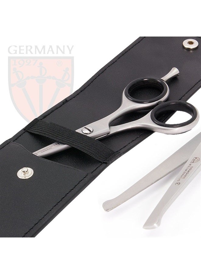 3 Swords Germany – professional NOSTRIL NOSE and EAR HAIR SCISSORS, stainless steel, straight blade rounded tip with black case - Image 2