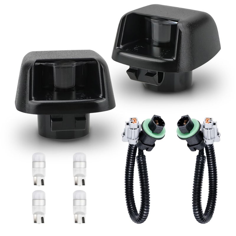 أفضل عرض لامب تجميع علامة لوحة الترخيص بغطاء فضي بديل متوافق مع نيسان فرونتير أرمادا تايتان إكستيرا سوزوكي إكواتور بيك أب 6500K لمبات بيضاء لعلامة الضوء