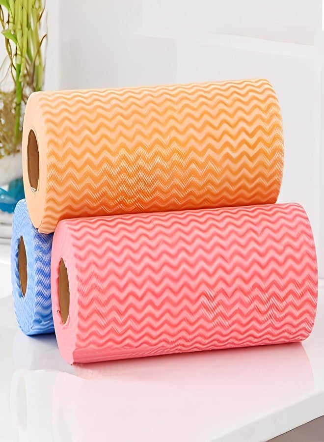 DHAVL Tissue Roll Reusable Towel Wipes 3 Ply Origami Paper Towels Tissue rolls for Cleaning Kitchen Surface floor and Packing napkins Washable cloth Non-Woven for Home & Kitchen(100pcs) - Image 1
