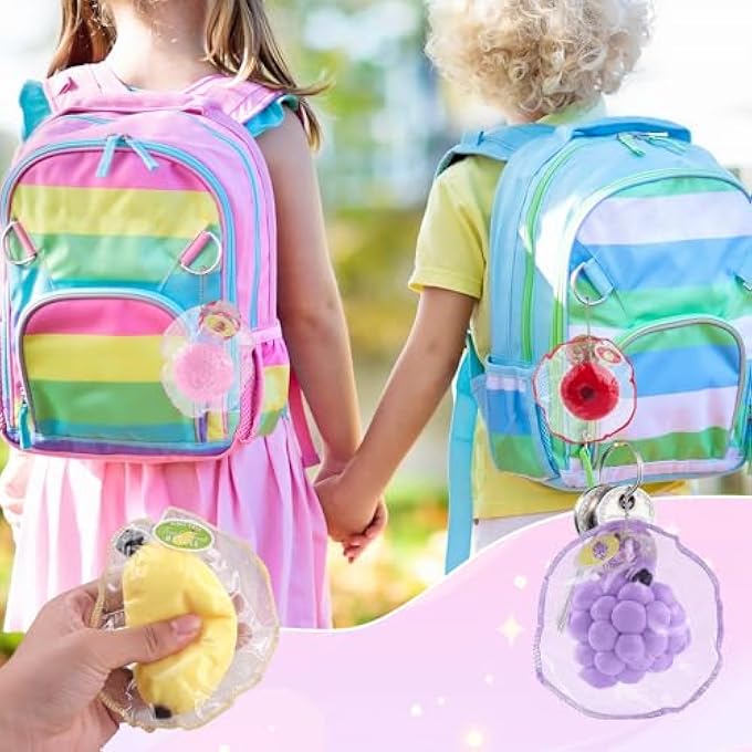Anboor 4 Pieces Fruit Squeeze Toys, Ultra Soft Banana Strawberry Grape Apple Squeeze Toys Stress Relief Toys for Kids and Adults, Birthday Gift for Autistic - Image 5