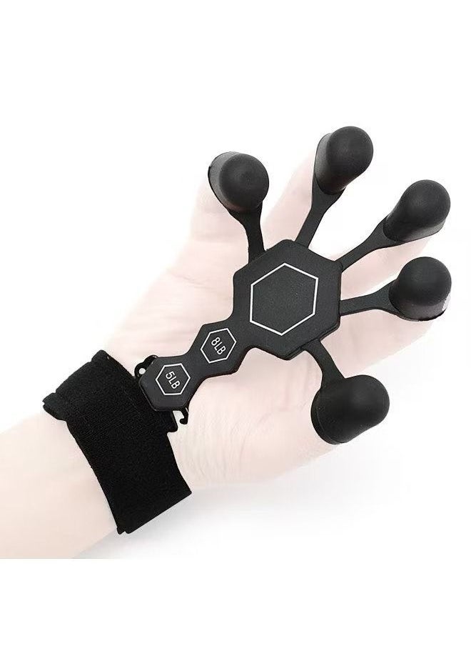 Generic Finger Exerciser Hand Strengthener Finger Extension Gripper Resistance Band for Wrist Training  - Image 1